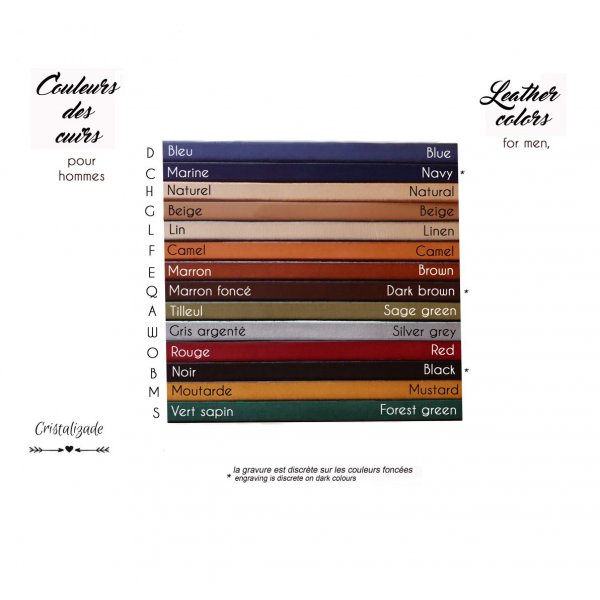 Pulsera de cuero para hombre con cuadrados de metal martillado para personalizar