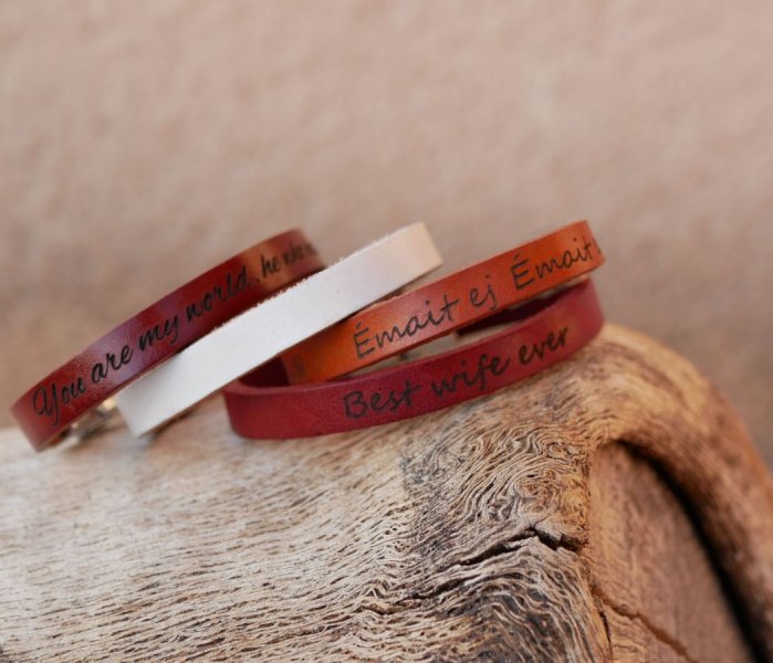 Pulsera de cuero mixto 9mm cierre ajustable