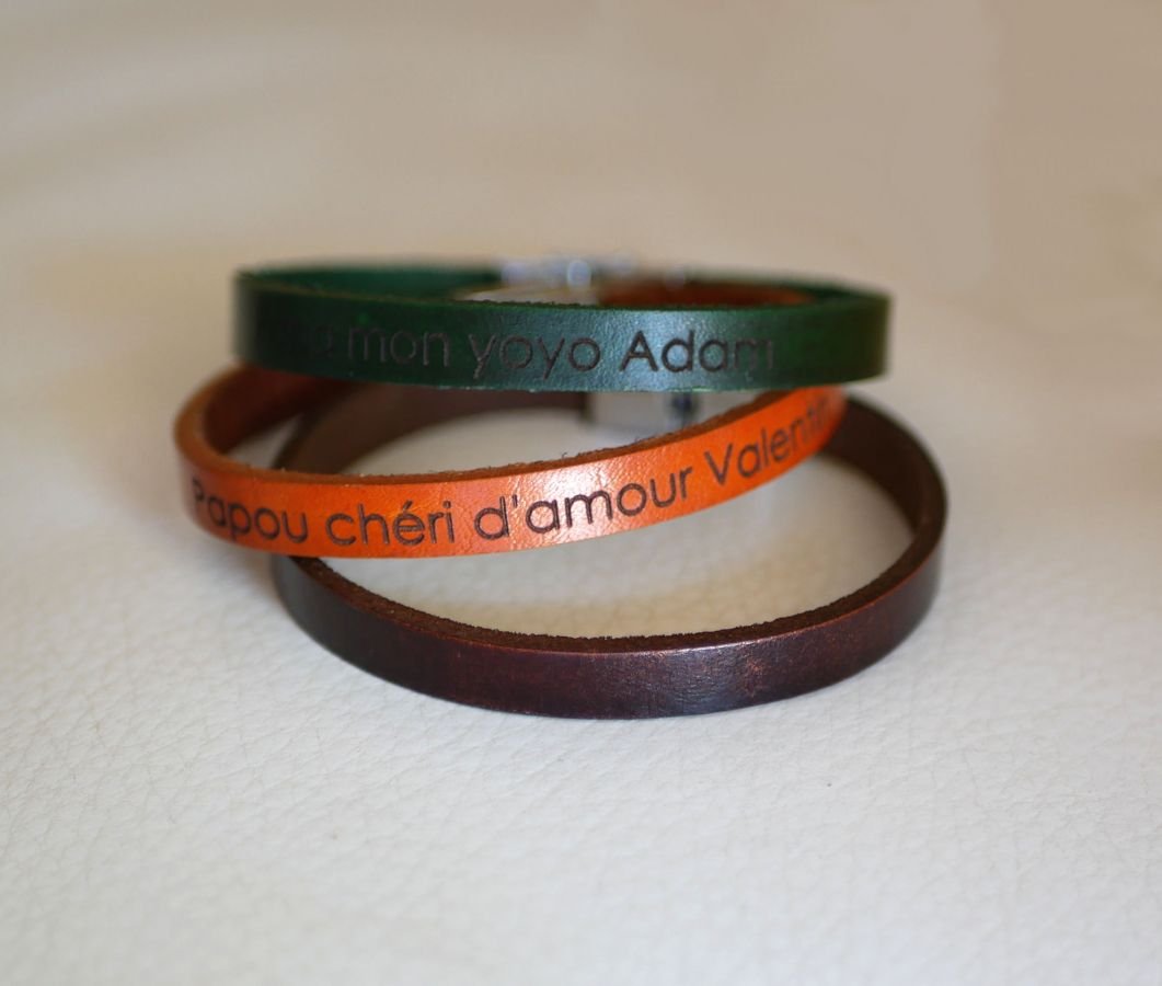 Pulsera de cuero mixto 9mm cierre ajustable
