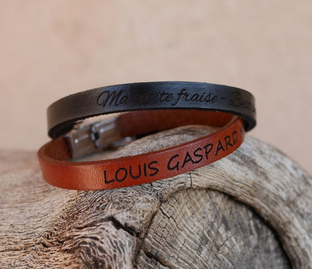Pulsera de cuero mixto 9mm cierre ajustable