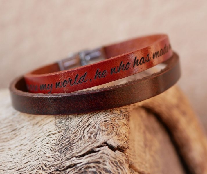 Pulsera de cuero mixto 9mm cierre ajustable