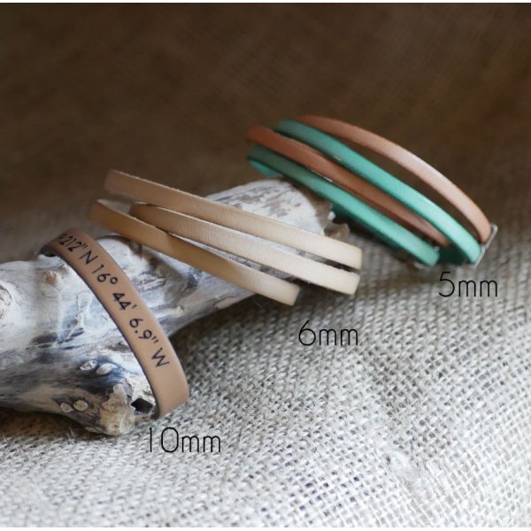 Pulsera de cuero para mujer, 3 vueltas, ancho medio