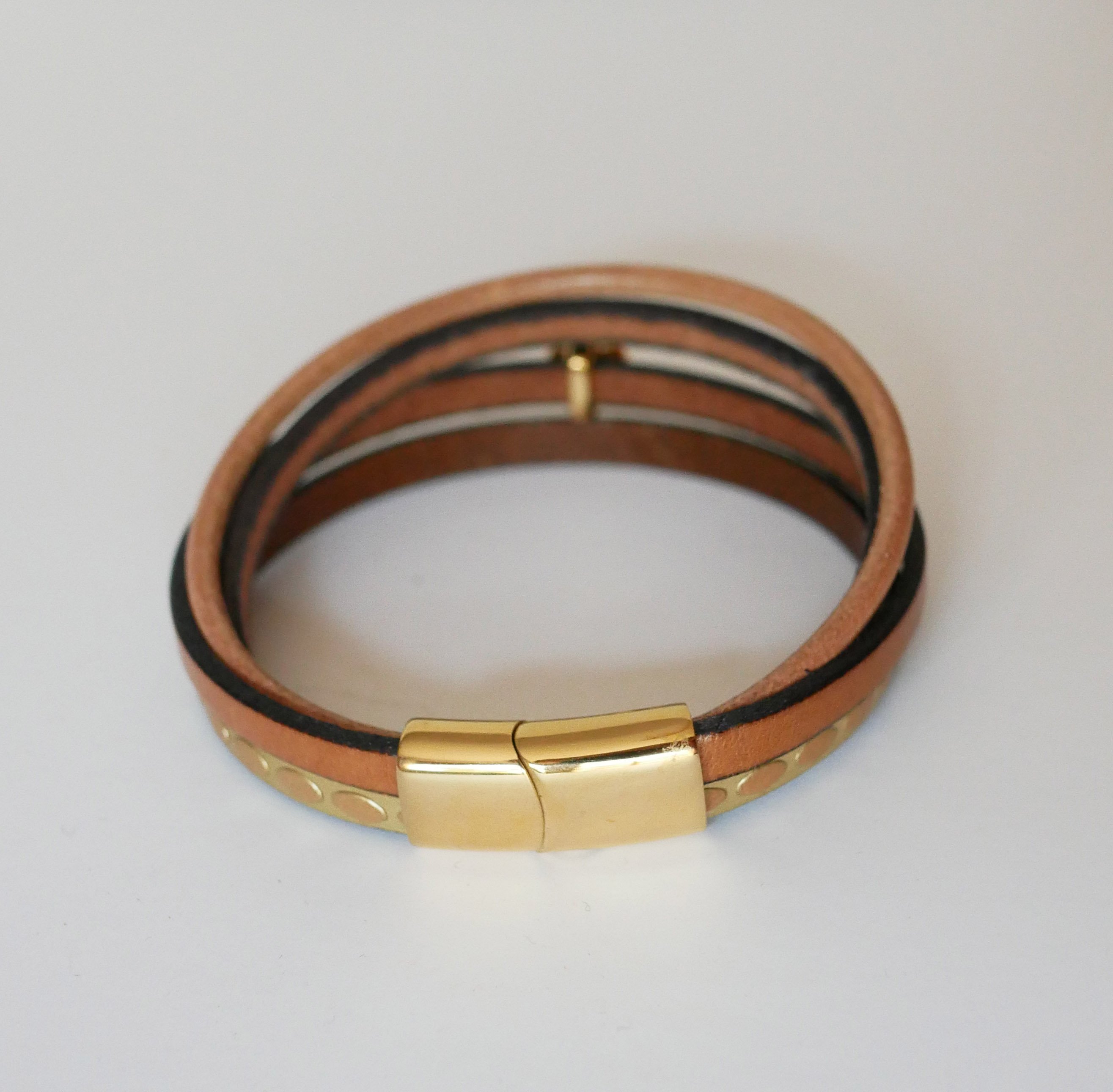 Bracelet manchette femme doré mini cabochon Arbre de vie