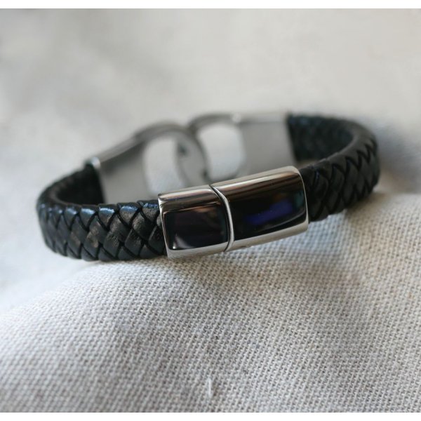 Pulsera de cuero trenzado color y tama&ntilde;o a elegir