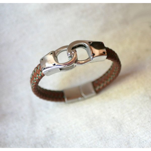 Pulsera de cuero trenzado color y tama&ntilde;o a elegir