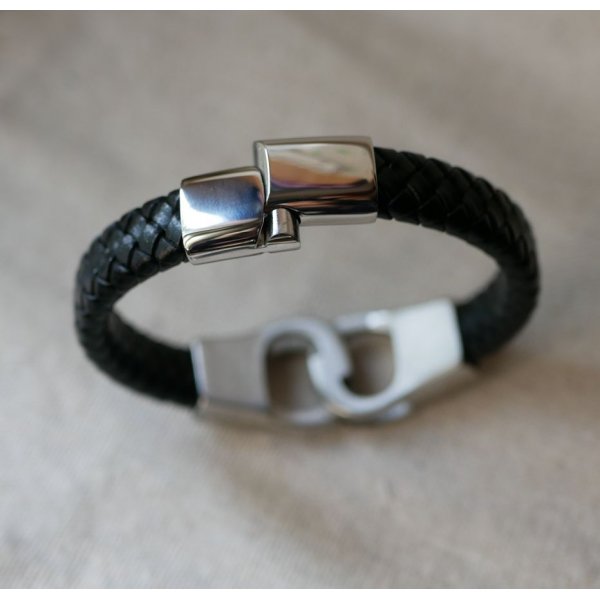 Pulsera de cuero trenzado color y tama&ntilde;o a elegir