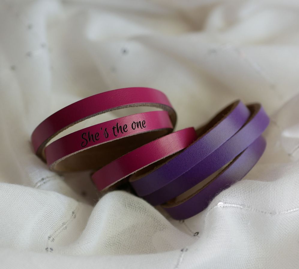Pulsera mixta 3 vueltas en cuero color a elegir