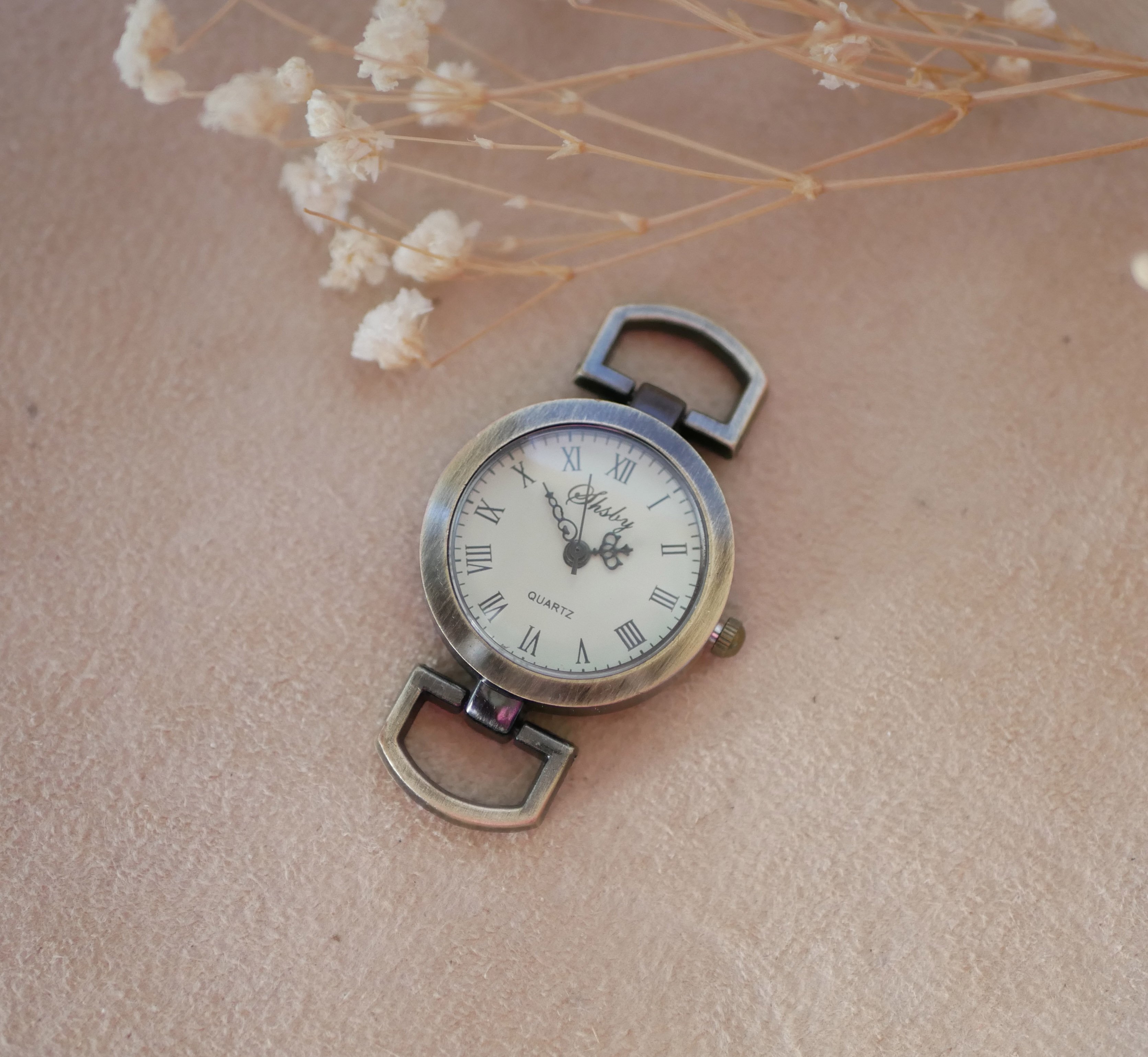 Esfera reloj bronce n&uacute;meros romanos