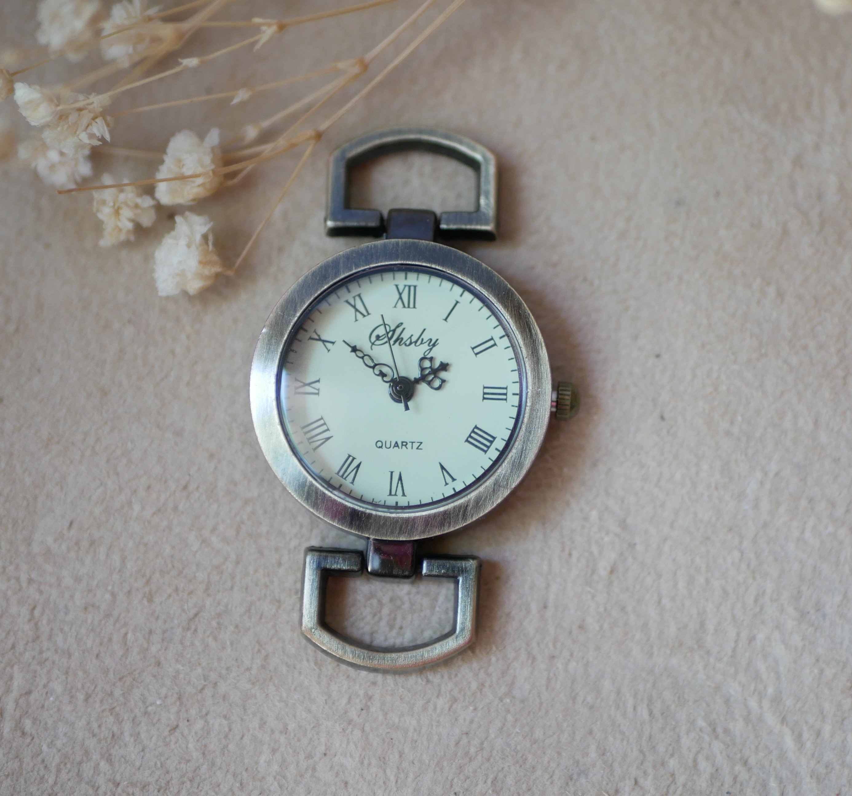 Esfera reloj bronce n&uacute;meros romanos