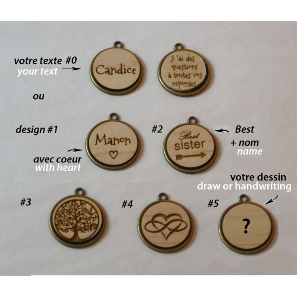 Reloj pulsera de cuero con cabuj&oacute;n de madera para grabar