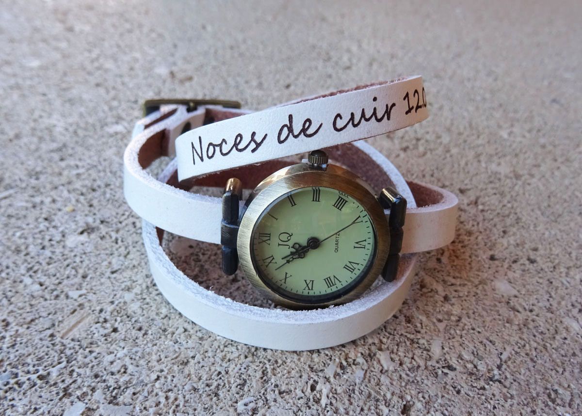 Reloj pulsera de piel 3 vueltas personalizable