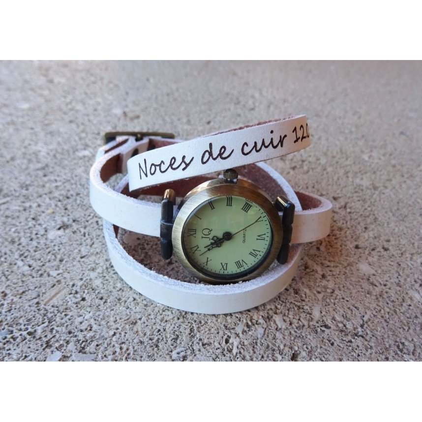 Reloj pulsera de piel 3 vueltas personalizable