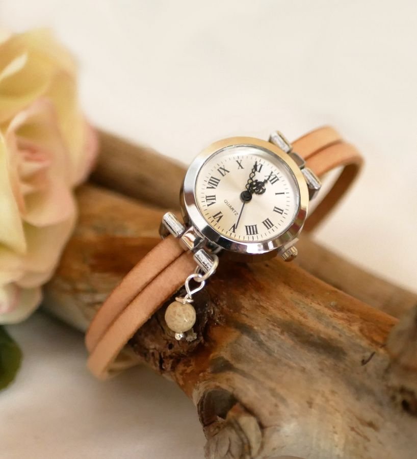 Reloj joya de piel personalizable y colorido para mujer