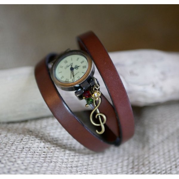 Reloj estilo Rasta Reggaeb con correa de piel cierre ajustable de 2 &oacute; 3 vueltas