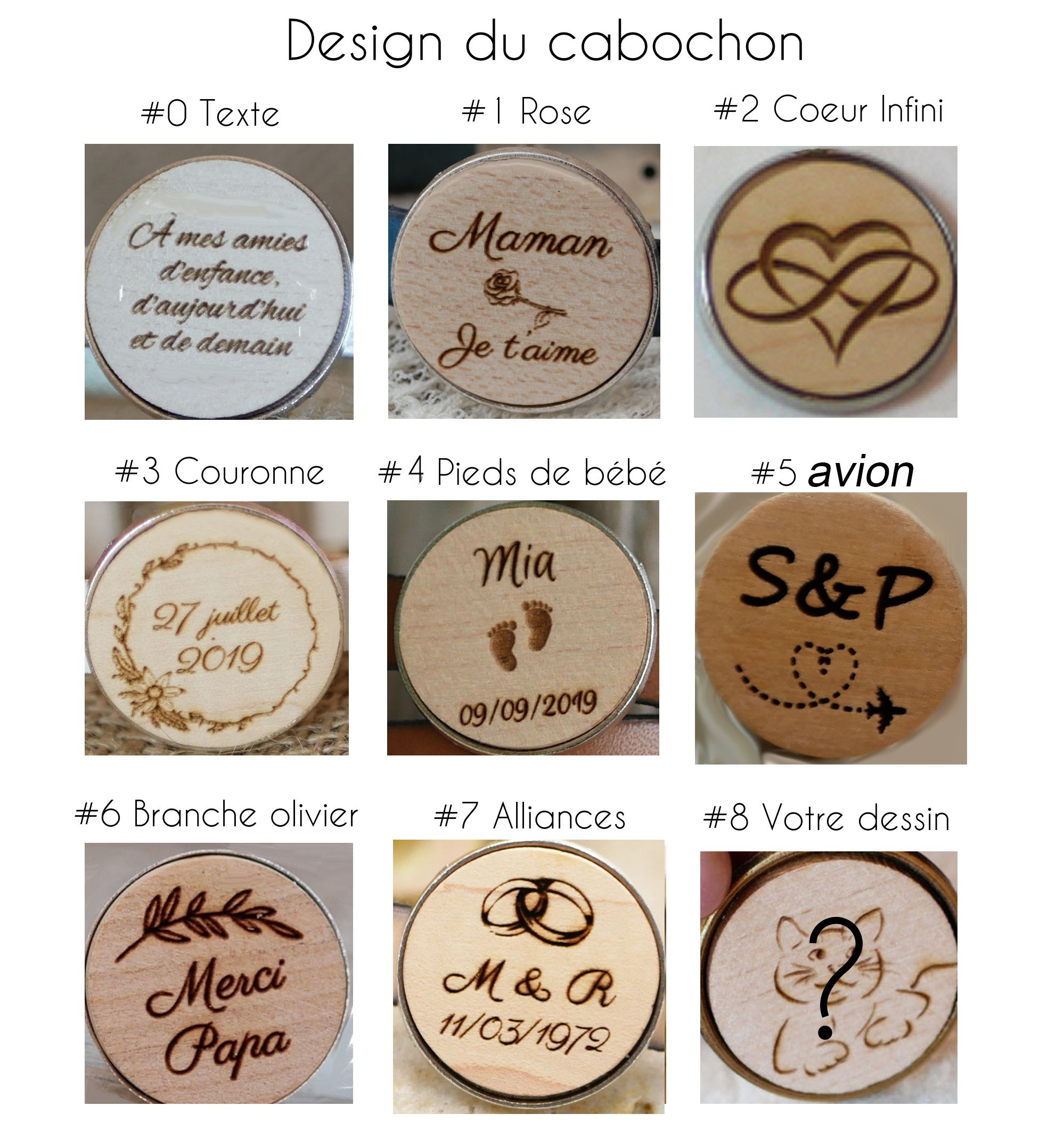 Llavero con cabuj&oacute;n de madera grabado personalizado y lazo de cuerda en varios colores a elegir